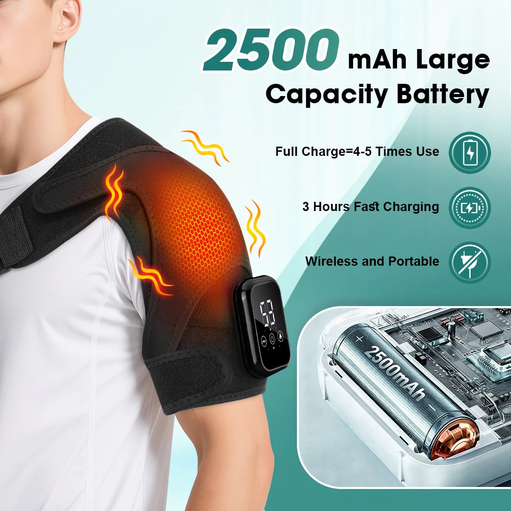 Hailicare Electric Heating Shoulder Brace Vibration Massage