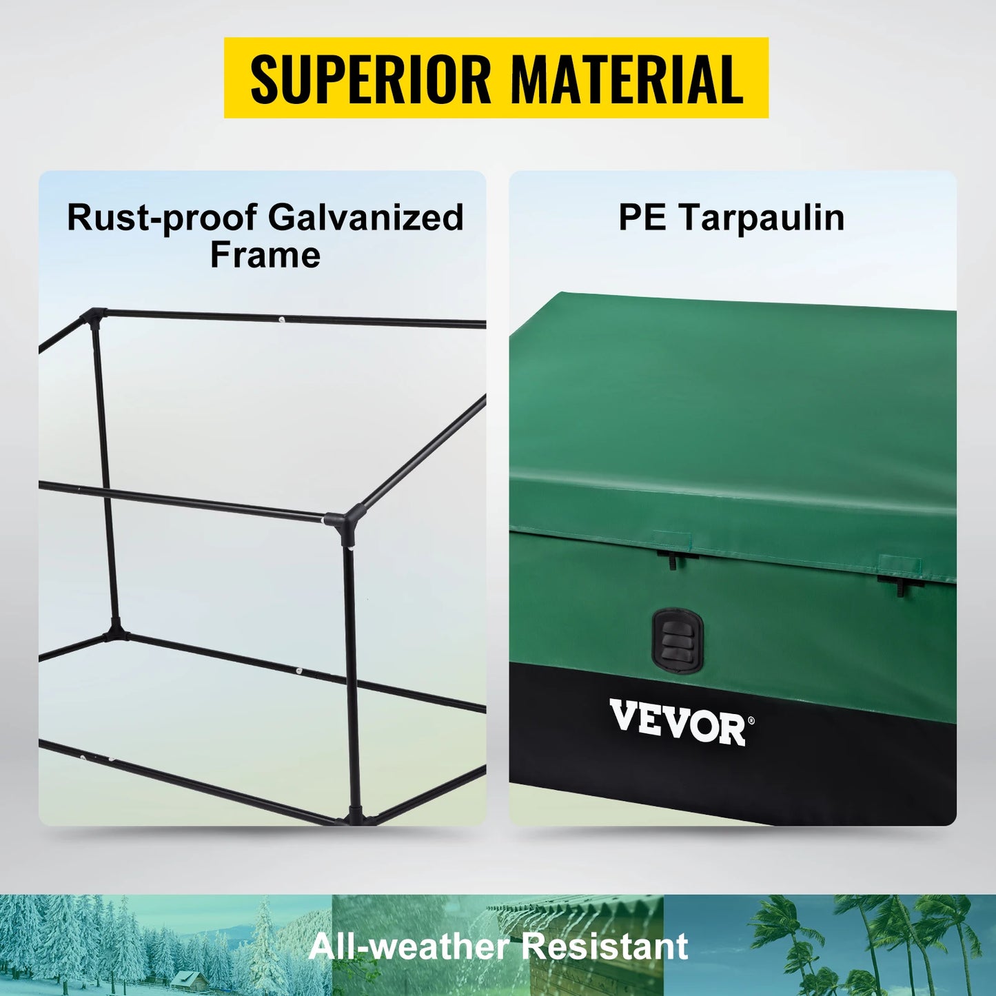 SucceBuy Outdoor Storage Box Waterproof Tarpaulin For Patio Garden