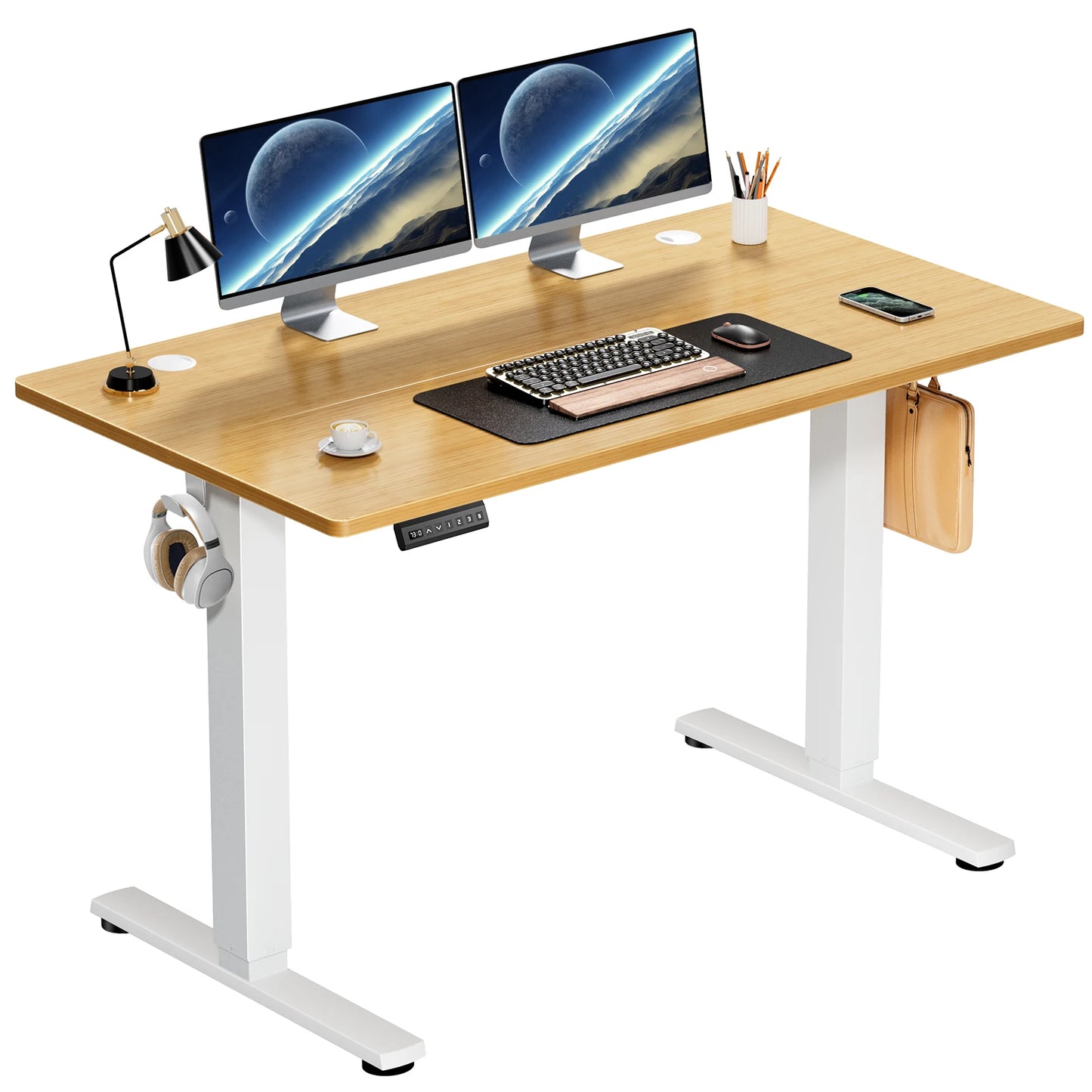 JHK Electric Standing Desk With Adjustable Height For Office Workstation