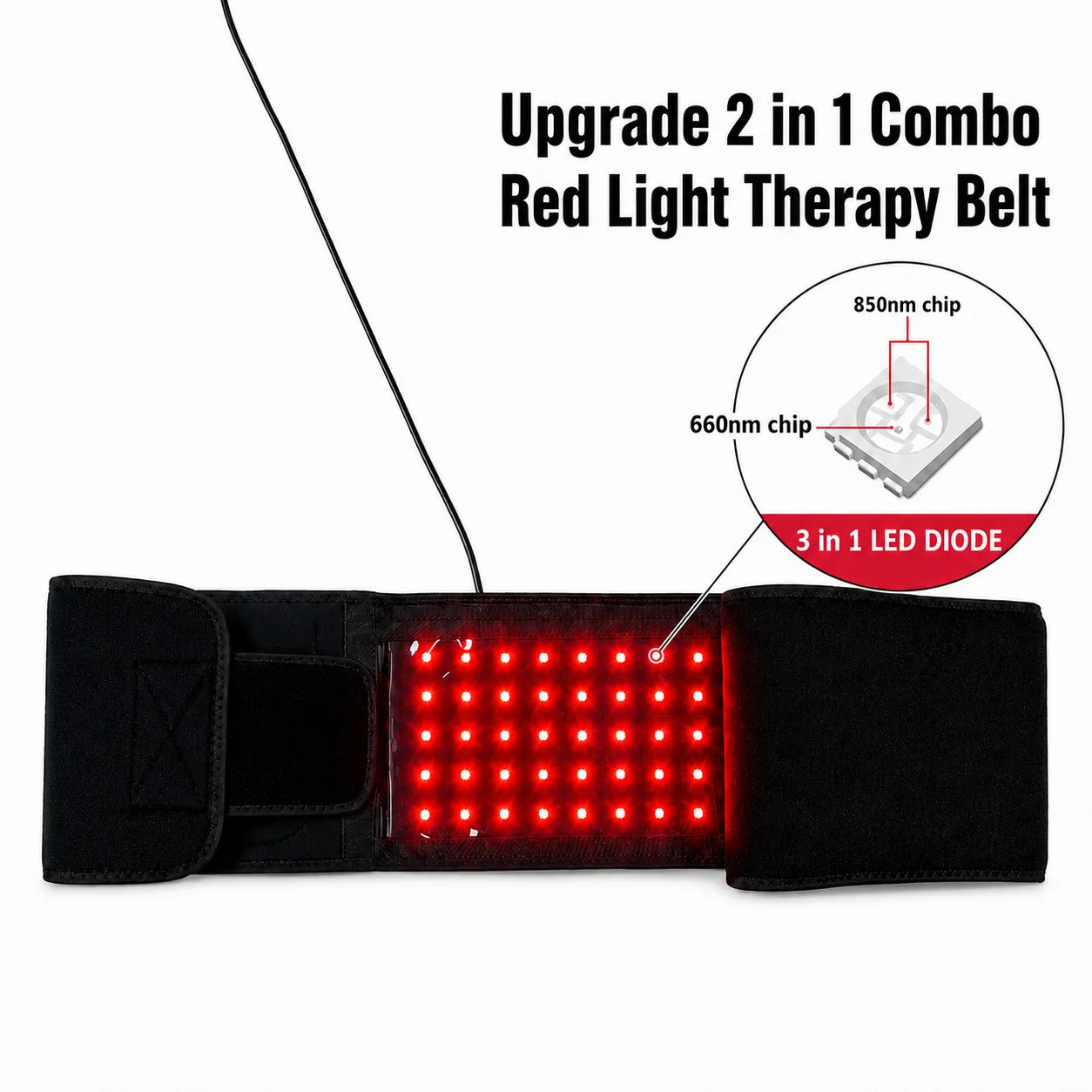 Red Light Therapy Belt 660nm 850nm Near Infrared Body Circulation