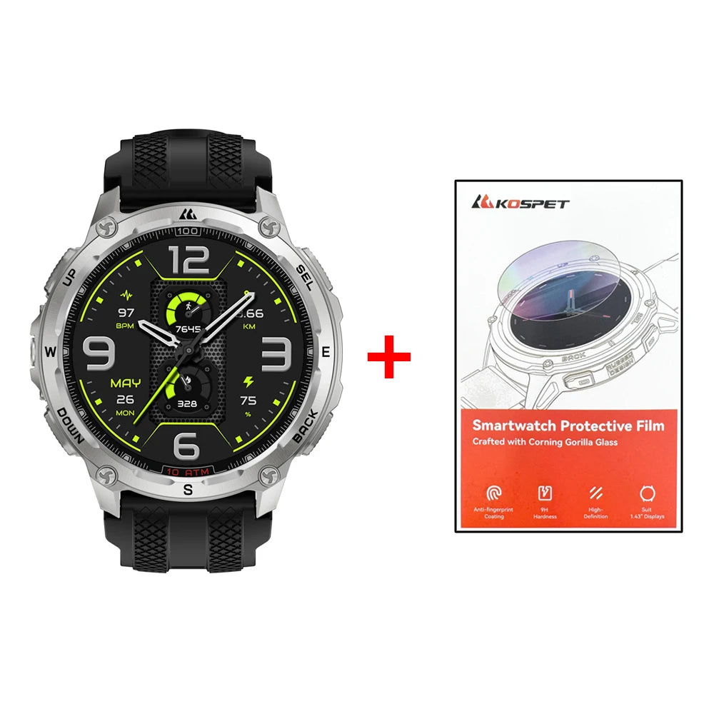 KOSPET Tank T4 Smartwatch With GPS And Heart Rate Tracking