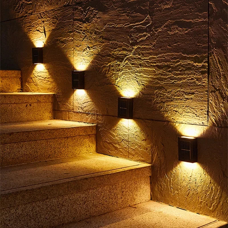 AlliLit Solar Wall Light Waterproof Outdoor LED Garden Lamp
