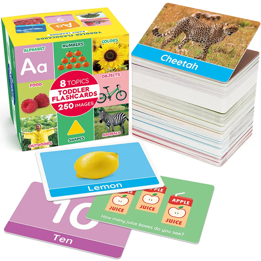 Double-Sided Alphabet and Number Flash Cards for Toddlers