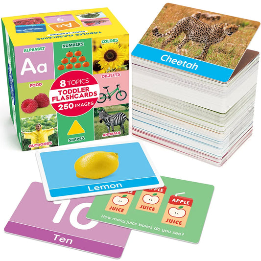 Double-Sided Alphabet and Number Flash Cards for Toddlers