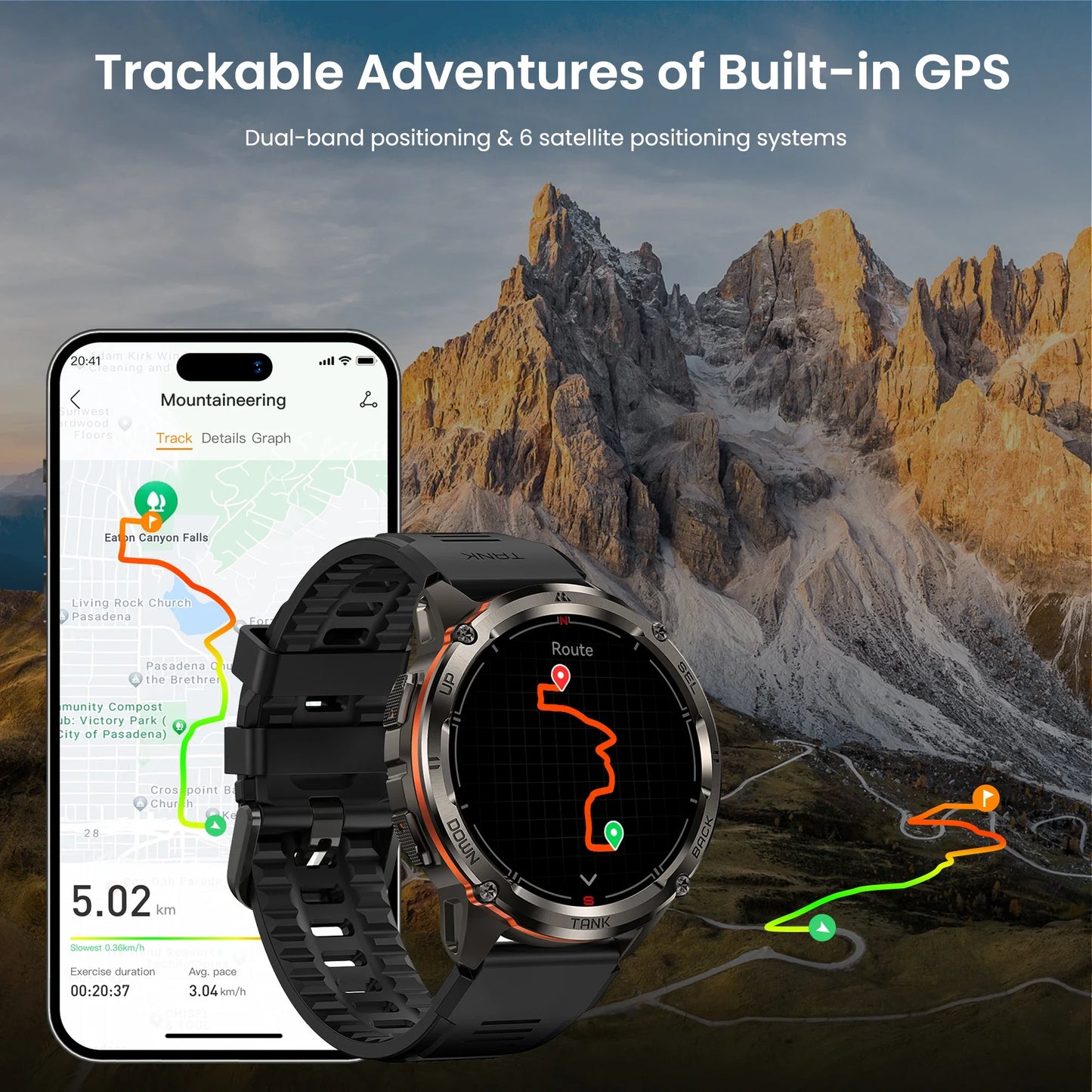 KOSPET TANK T3 Ultra GPS Smart Watch Bluetooth Calling