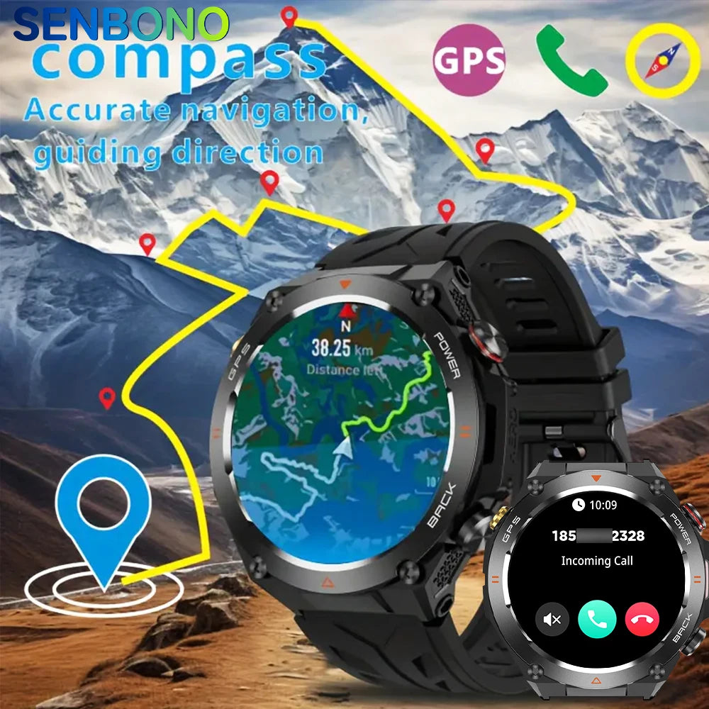 SENBONO GPS Smartwatch With Built-In GPS And Bluetooth Calling