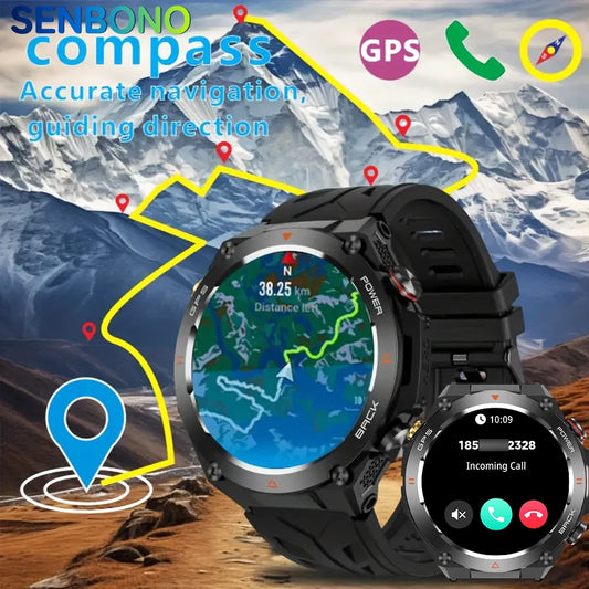 SENBONO GPS Smartwatch With Built-In GPS And Bluetooth Calling