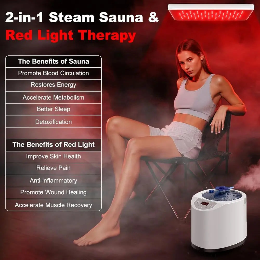 XL Infrared Sauna Box With 660nm 850nm Red Light Therapy