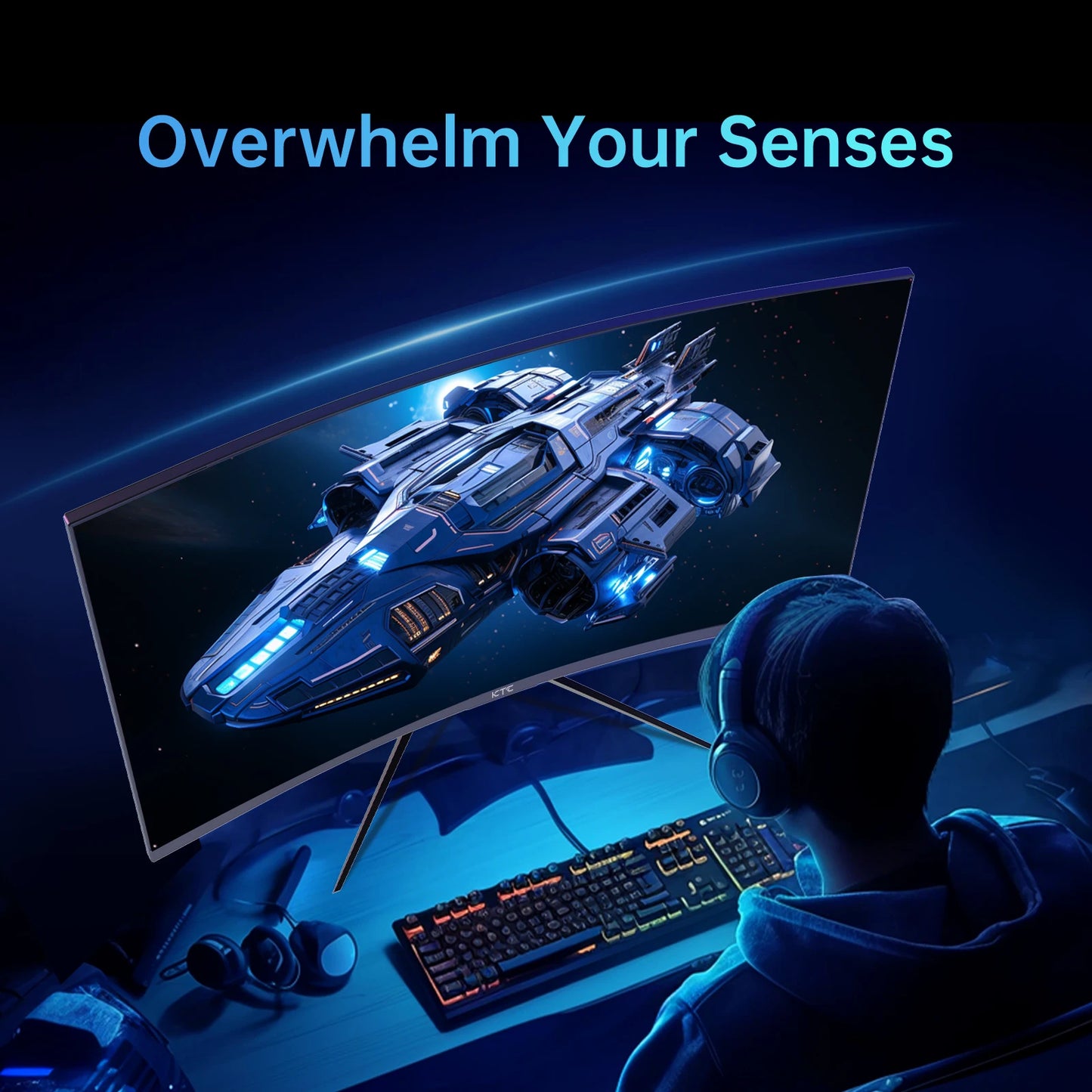 KTC 240Hz Curved Gaming Monitor HDR10 1ms FreeSync GSync