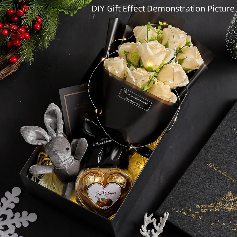 Soap Flower Rose Bouquet Artificial Flowers For Weddings And Gift