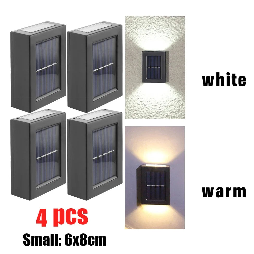 AlliLit Solar Wall Light Waterproof Outdoor LED Garden Lamp