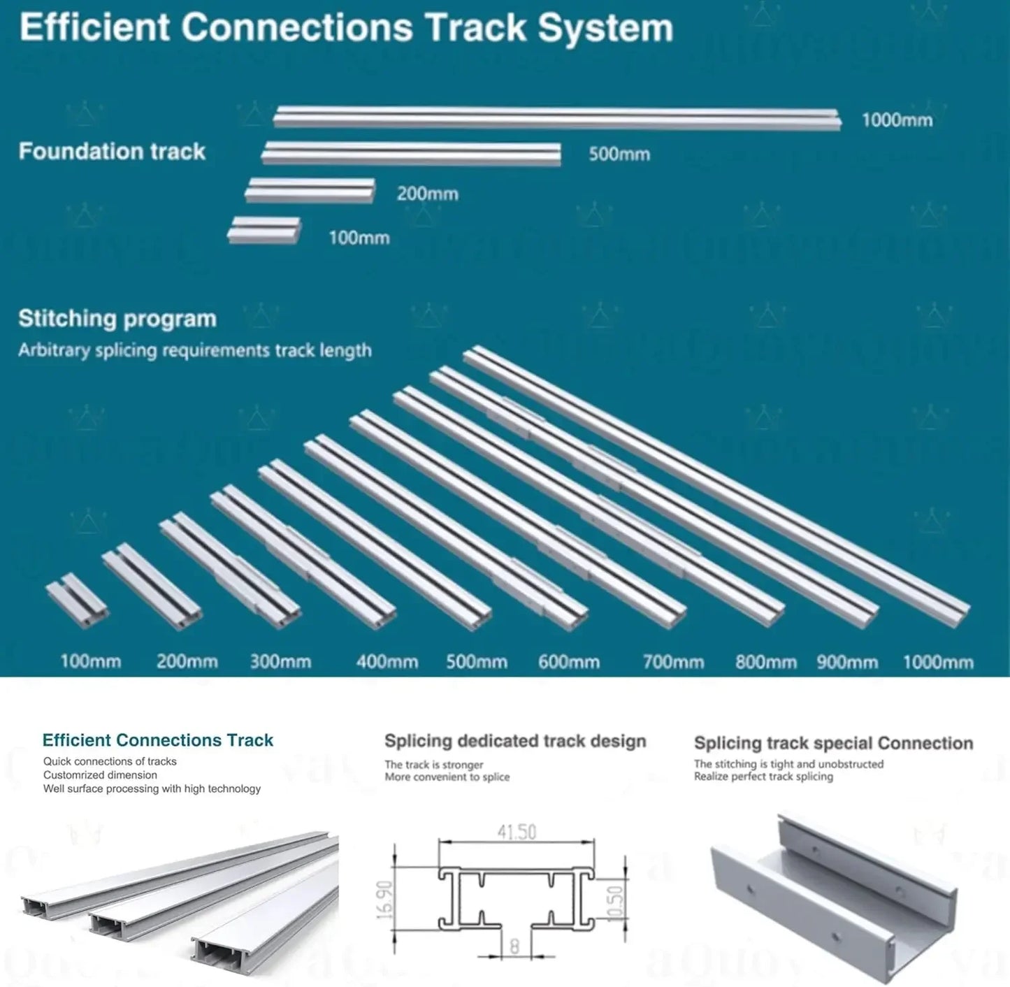 QL500 Smart Curtains System Electric Curtain Track With Automated Rail
