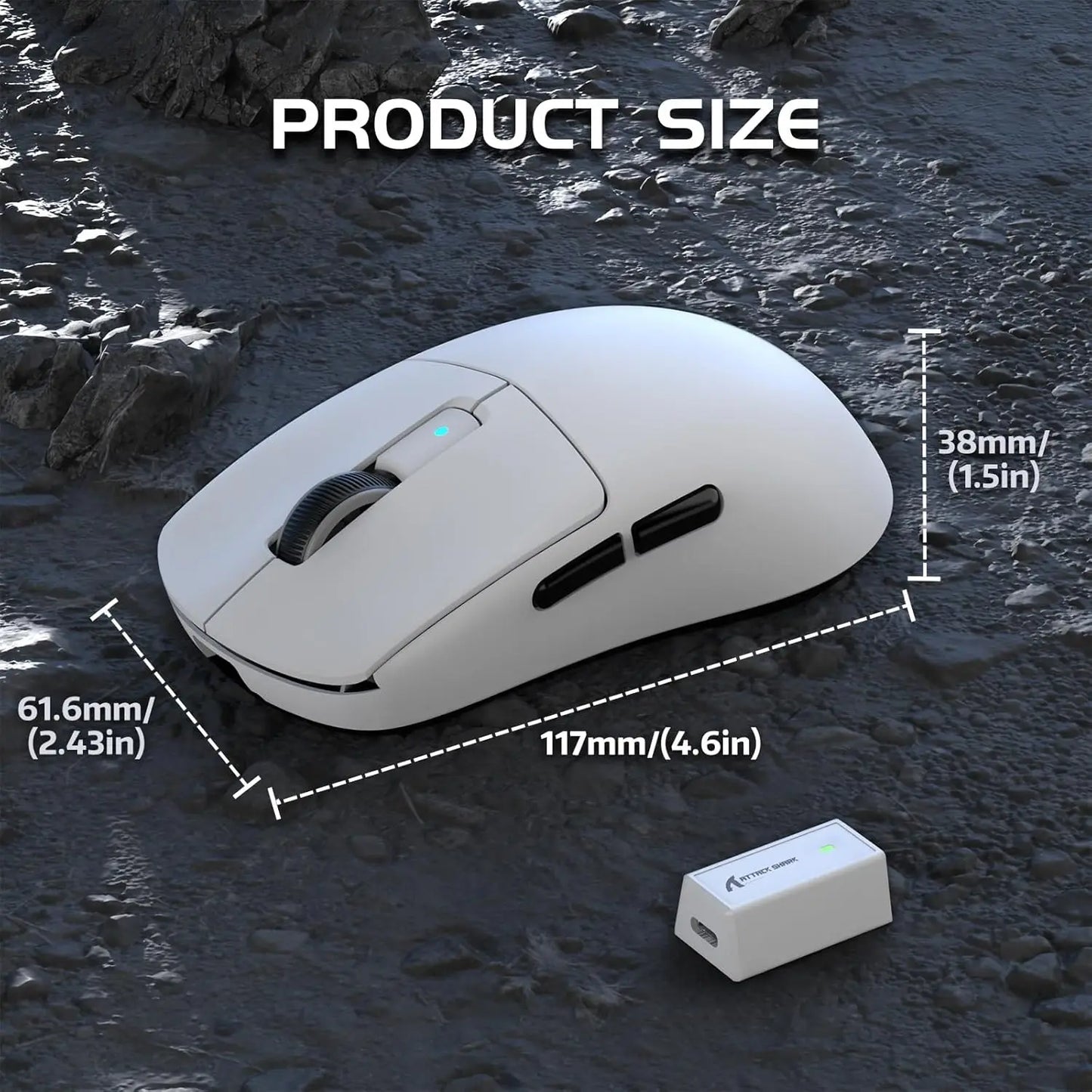 Attack Shark R6 Wireless Gaming Mouse With 8KHz Polling