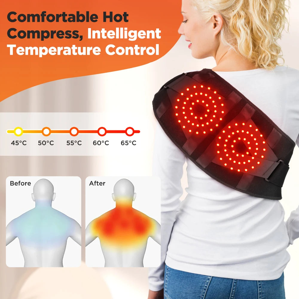 Hailicare Heated Waist Belt With Lumbar Support And Massage