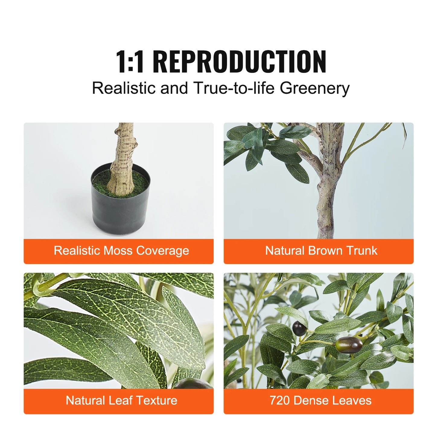 SucceBuy Artificial Olive Tree Faux Plant For Home Decor