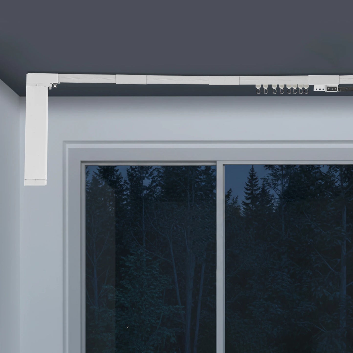 Motorized Curtain Track With Remote Control And Smart Home