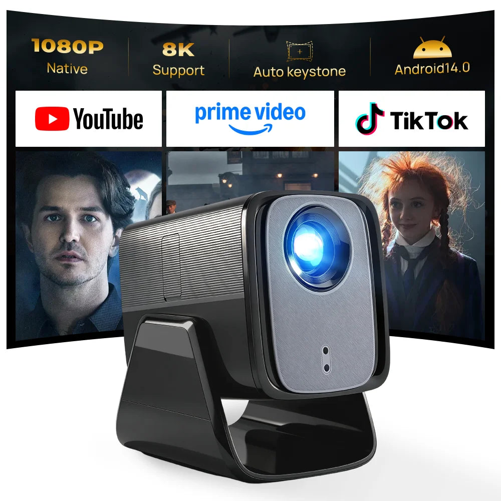 LynCast X5AR Short Throw Mini Projector 1080P 8K Supported