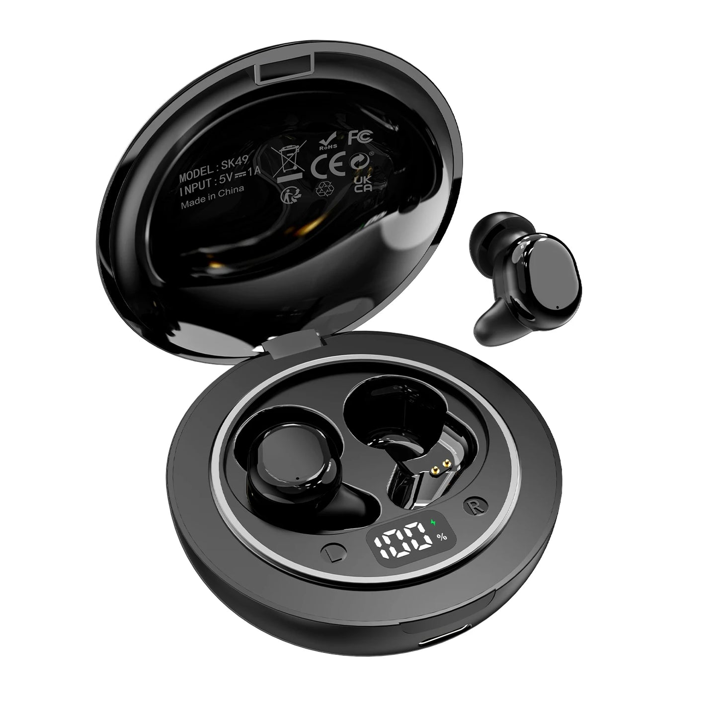 Shuke Sk49 Bluetooth Wireless Sleep Earbuds Noise Canceling With Case