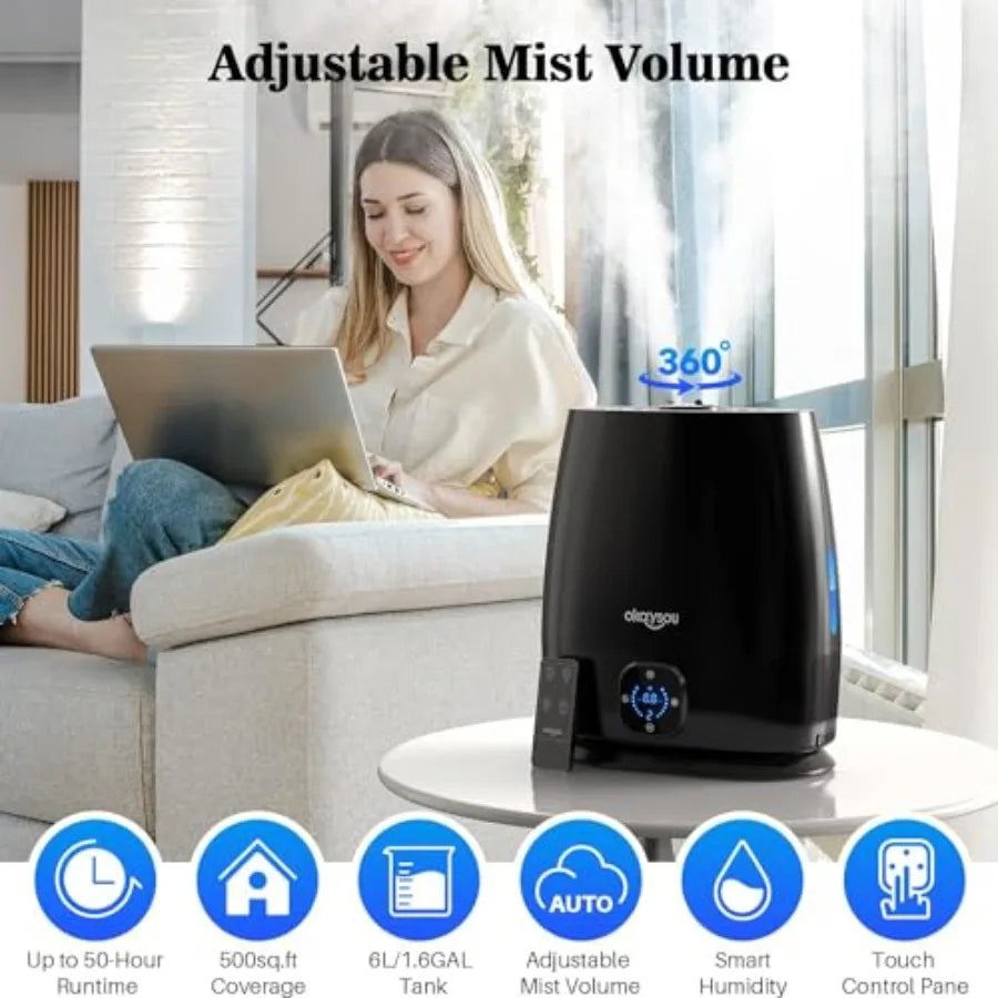 Smart Humidifier And Diffuser With Remote Control Filterless
