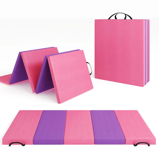 HiMISS Gymnastics Mat Fourfold And Fivefold Tumbling Mats Foam Core