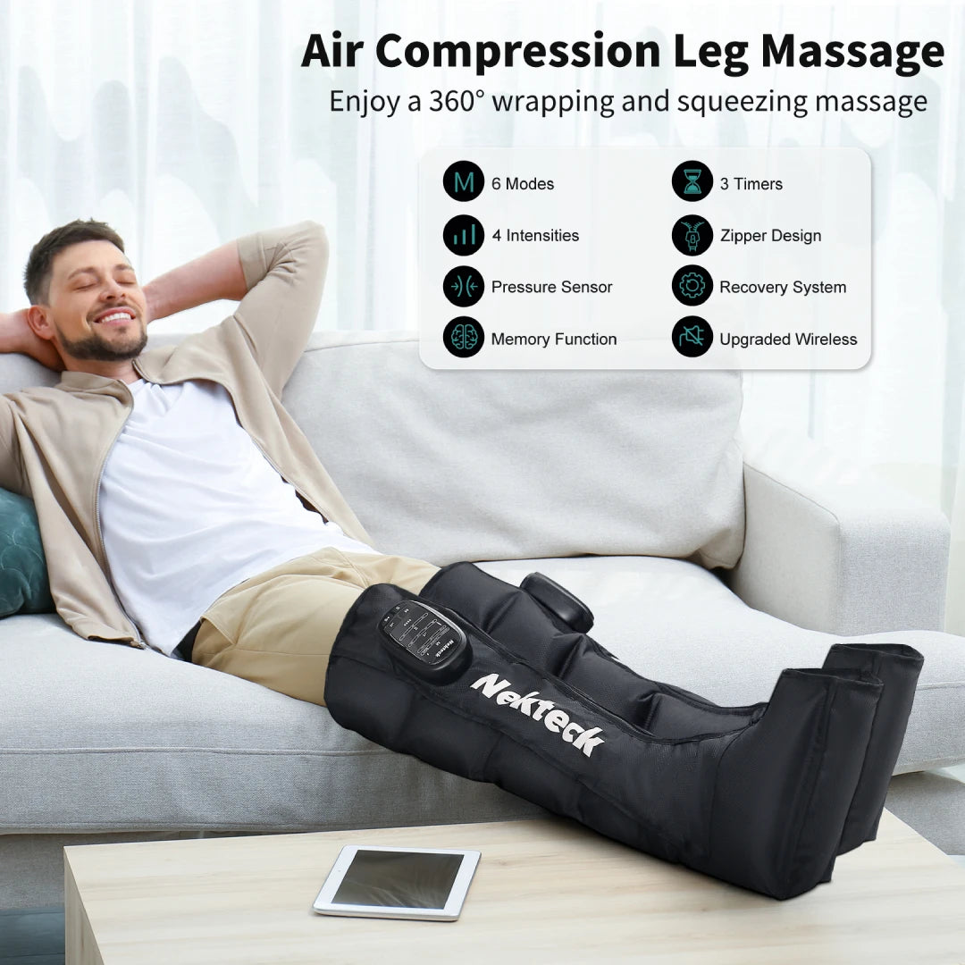 Nekteck Cordless Air Pressure Leg Massager For Feet And Calf