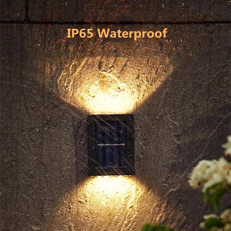 AlliLit Solar Wall Light Waterproof Outdoor LED Garden Lamp