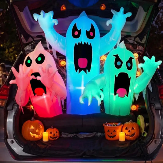 Joyfy Halloween Inflatable Trunk Or Treat Ghost Outdoor Yard Decor