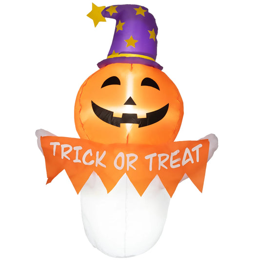 Halloween Inflatable Window Ghost Decoration With Led Lights