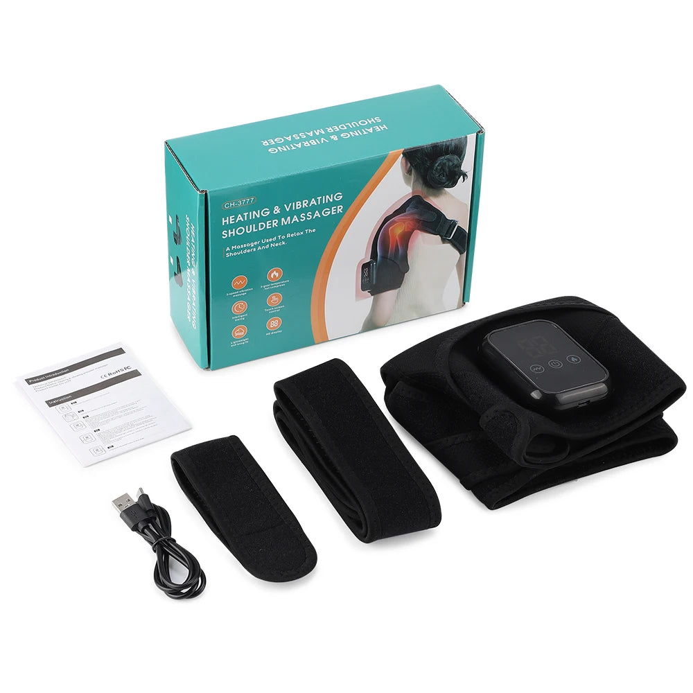 Hailicare Electric Heating Shoulder Brace Vibration Massage