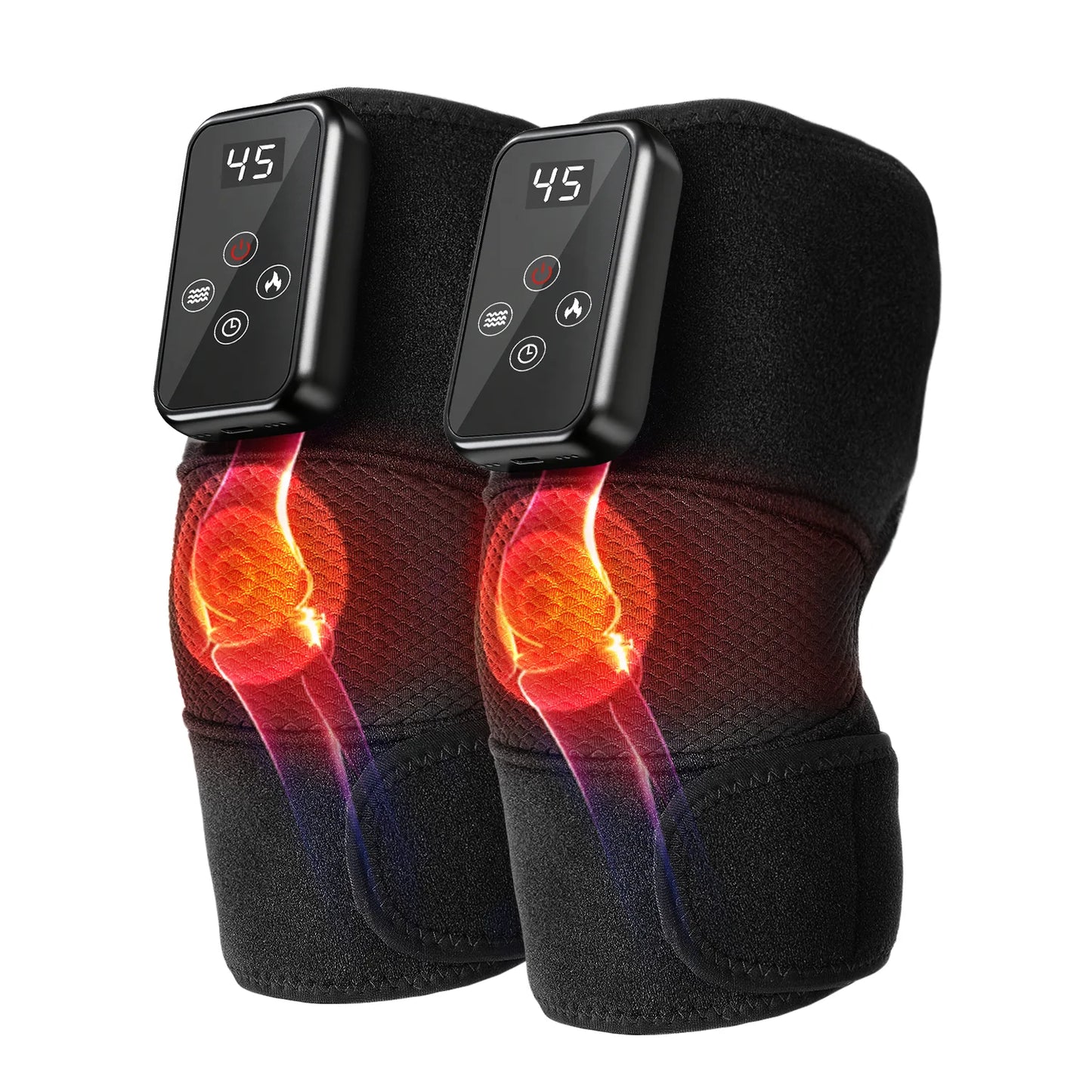 Leercon Heated Vibrating Knee And Shoulder Massager Wrap
