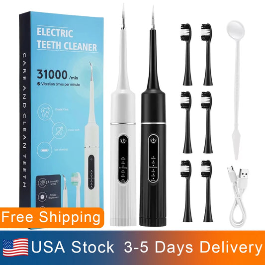 Ms.Dear Electric Tooth Cleaner Sonic Toothbrush With 5 Brush Heads