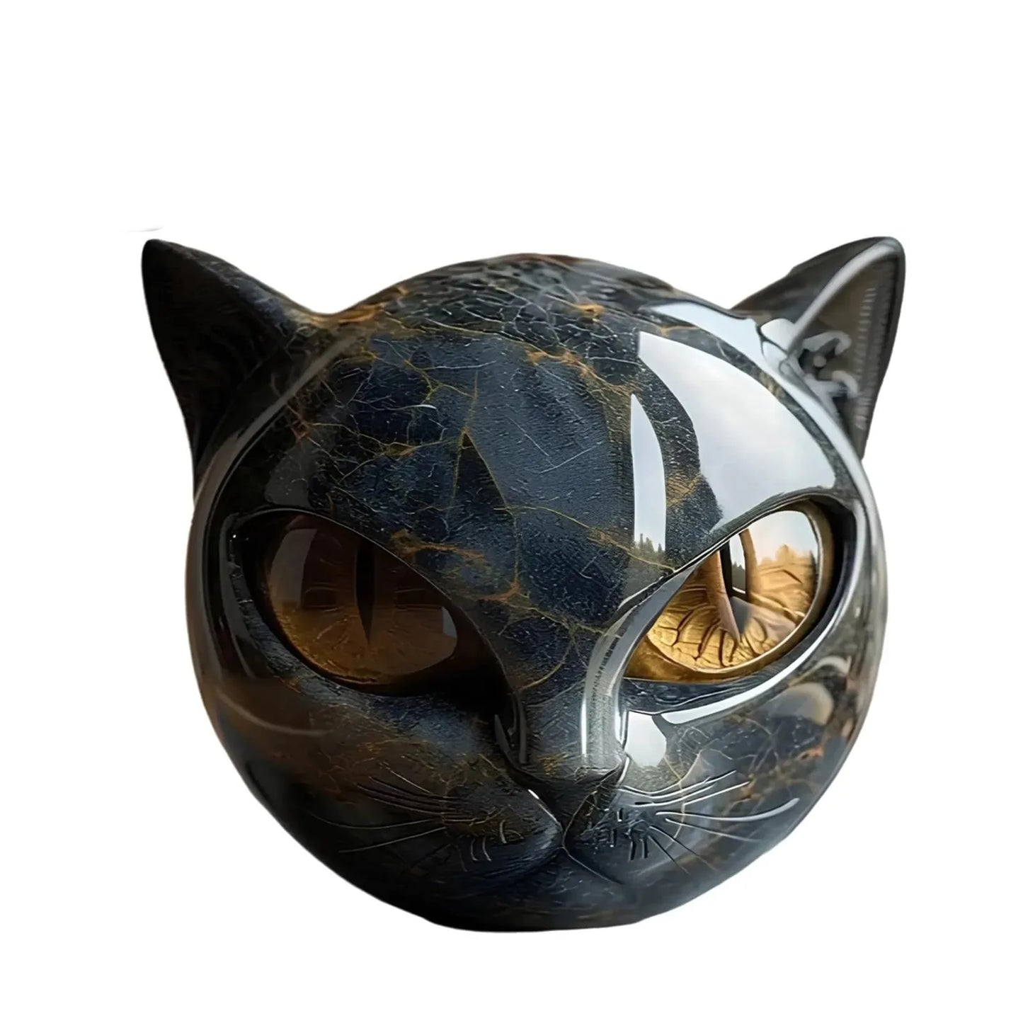 Resin Cat Stone Figurine Keepsake For Desk Decor And Gift