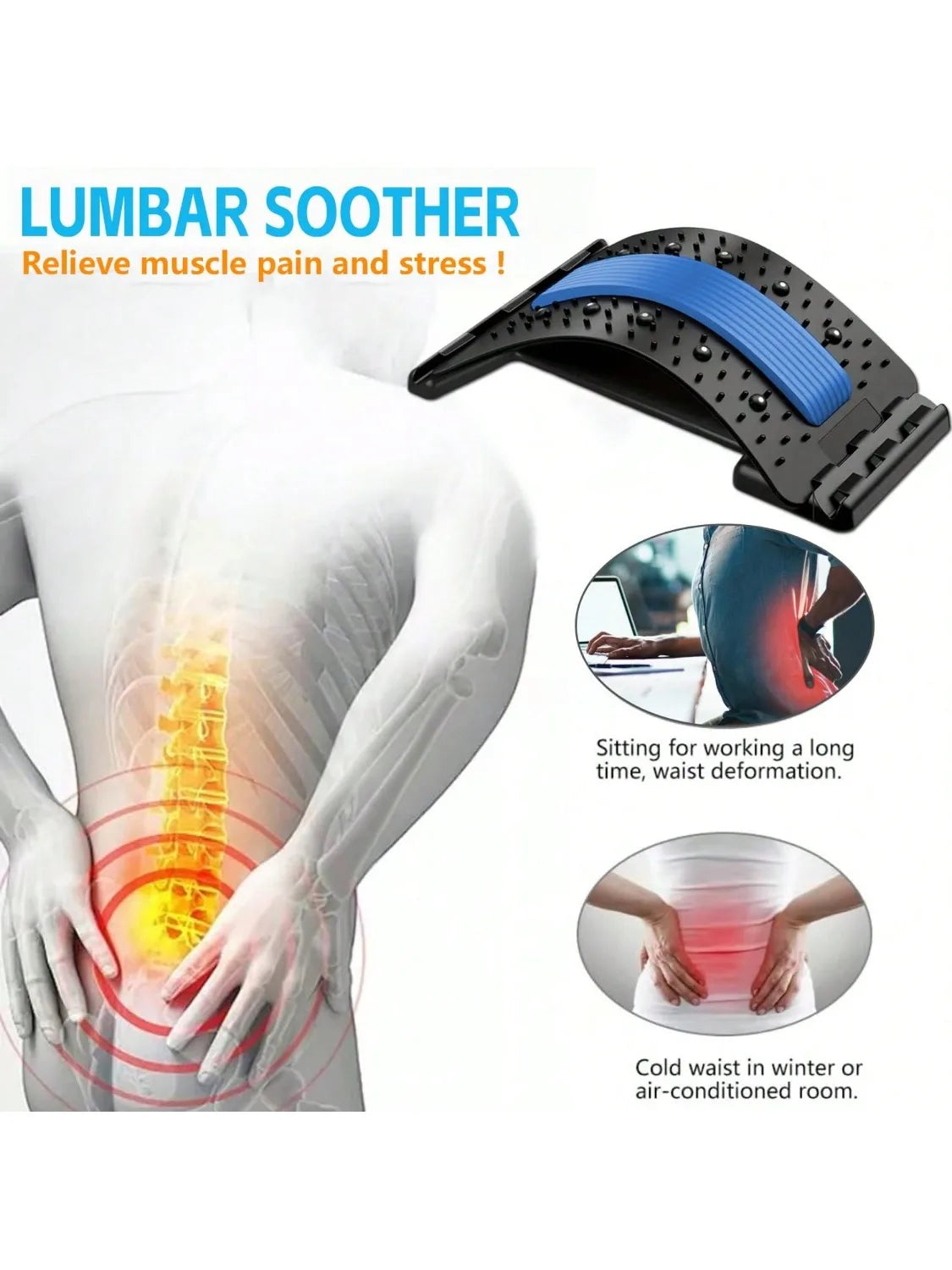 Back Relaxer Waist Stretcher And Cervical Back Stretch Tool