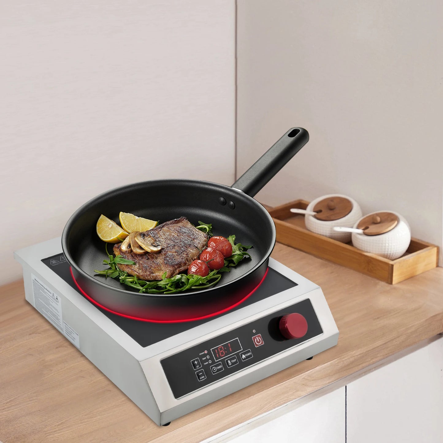 Sweetmile Y14 3500W Stainless Steel Induction Cooktop 110V