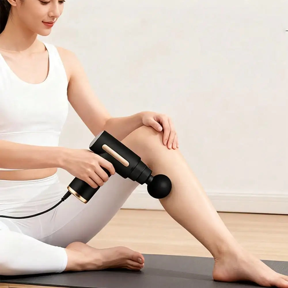 Portable USB Massage Gun with 4 Heads for Deep Tissue