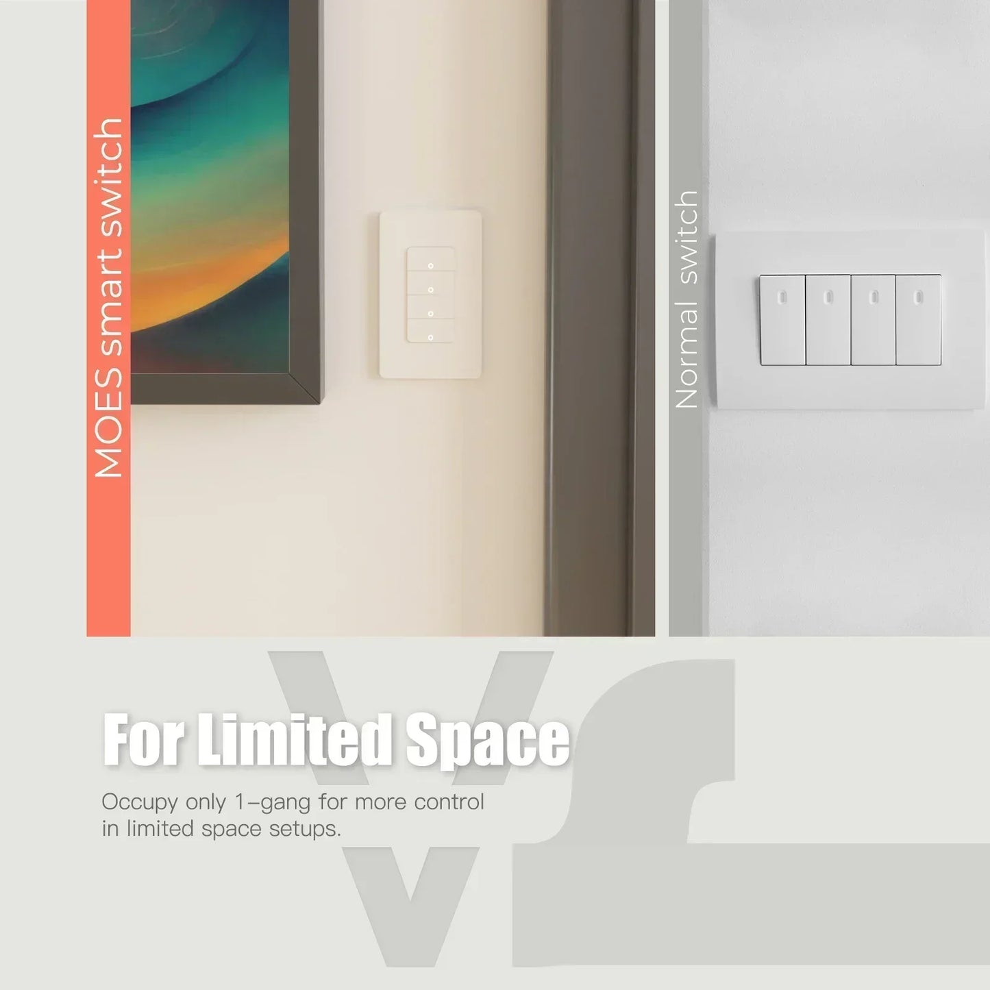 MOES ZigBee Smart Switch US Version 1to4 Gang Wall Switch