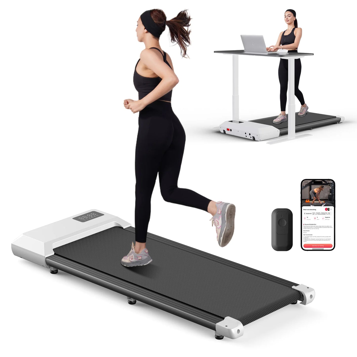 Superun 2in1 Treadmill 2.5HP Home Walking Running Machine