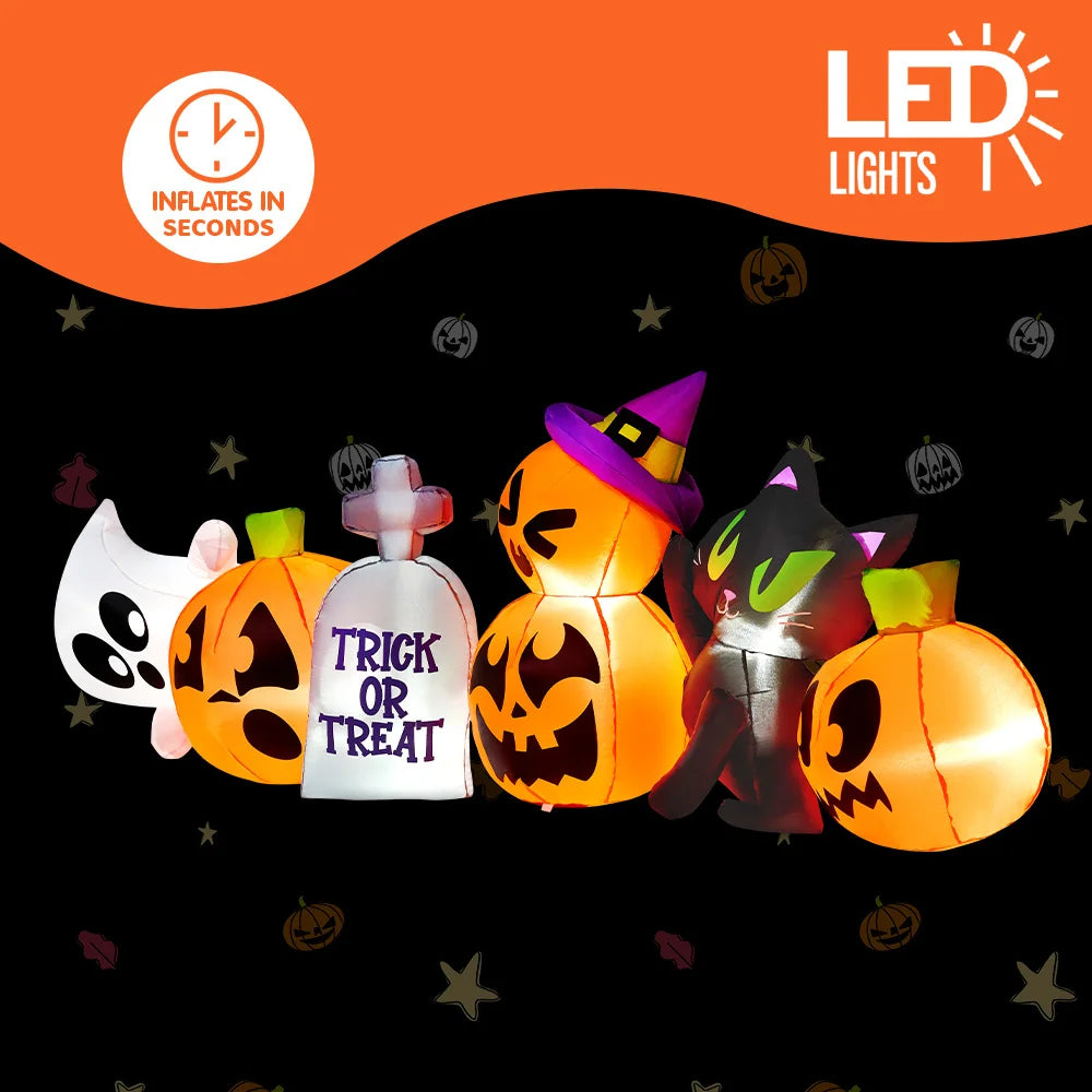 Outdoor Halloween Inflatables With LED Lights For Yard And Lawn Decoration