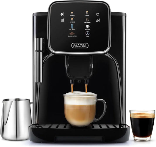 XMSJ Automatic Espresso Machine With Grinder And Self Cleaning