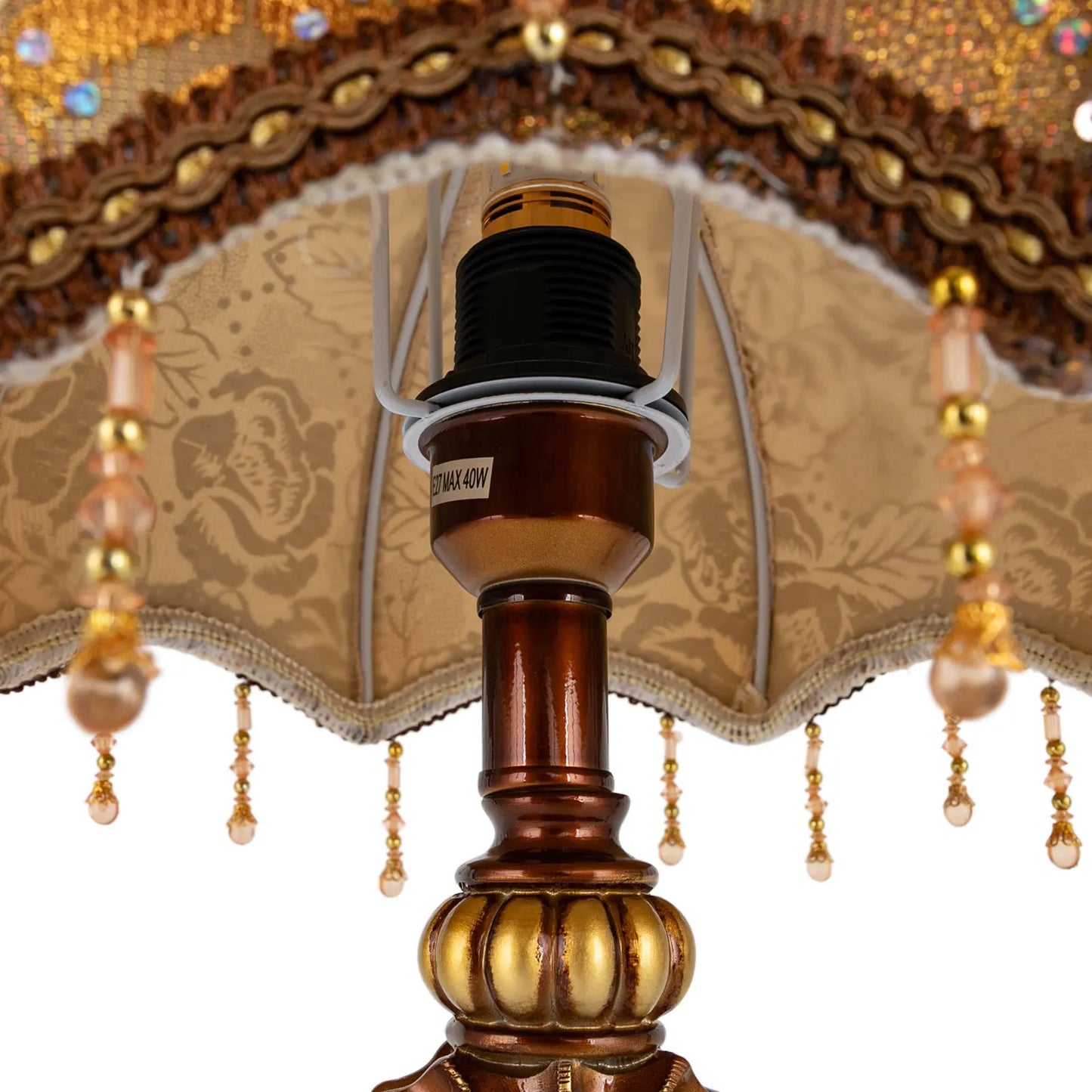 Bymaocar European Gold Table Lamp Bedside Desk Light 100 260V