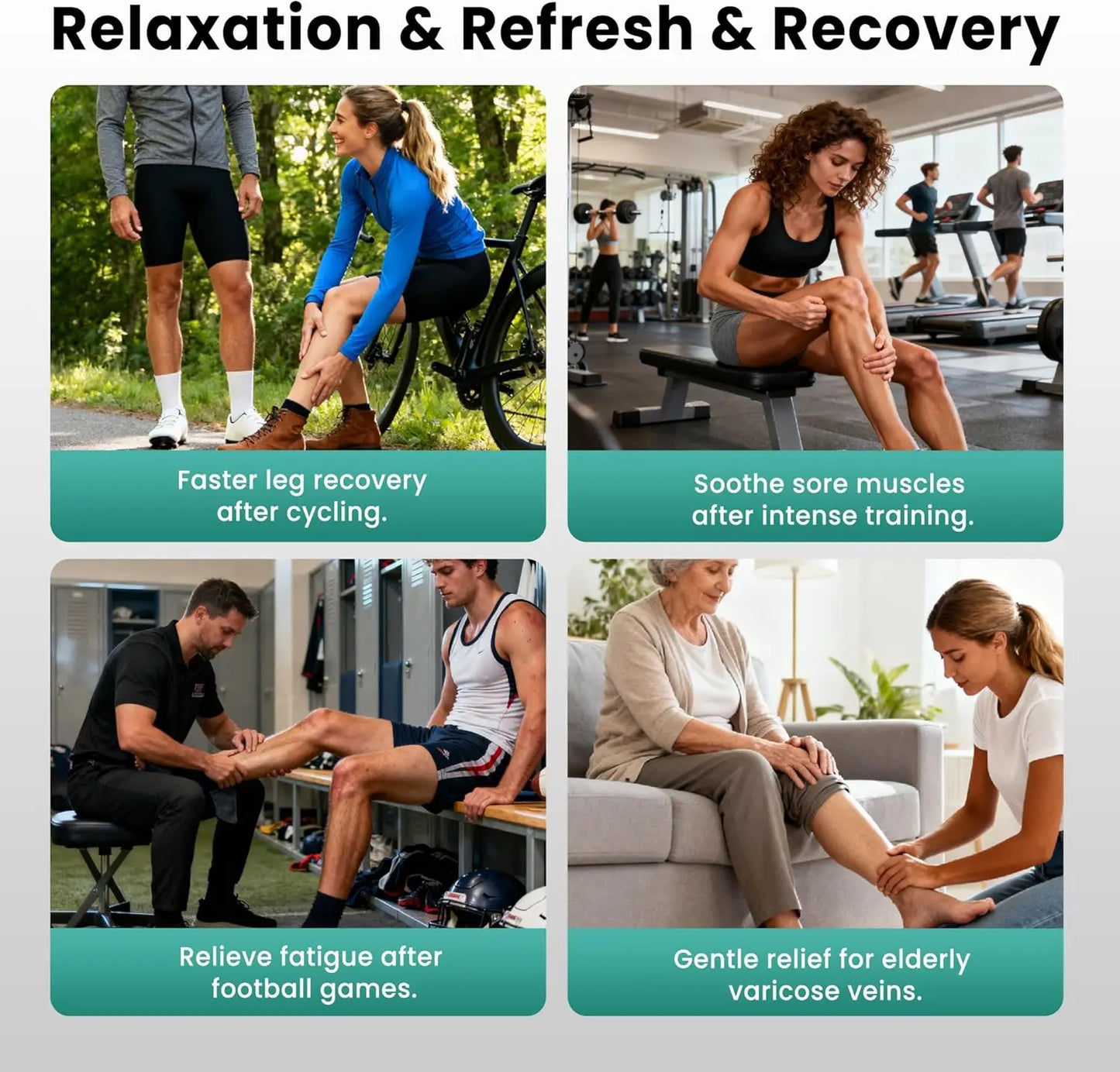 Leg Massager With Heat And Compression For Circulation Relief