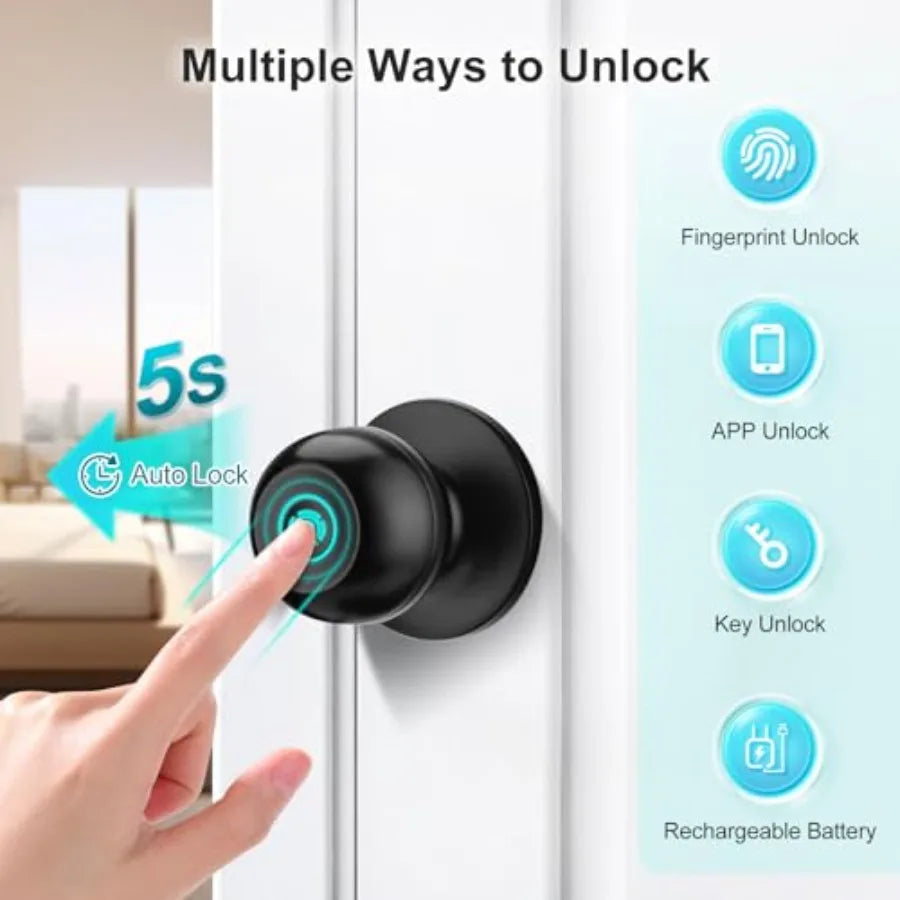 Fingerprint Door Lock With App Control And Biometric Keyless Entry