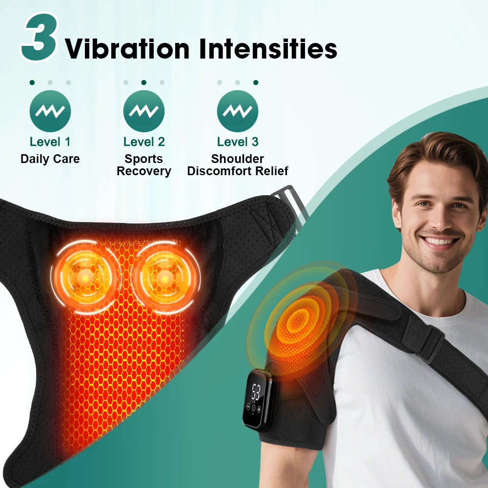 Hailicare Electric Heating Shoulder Brace Vibration Massage