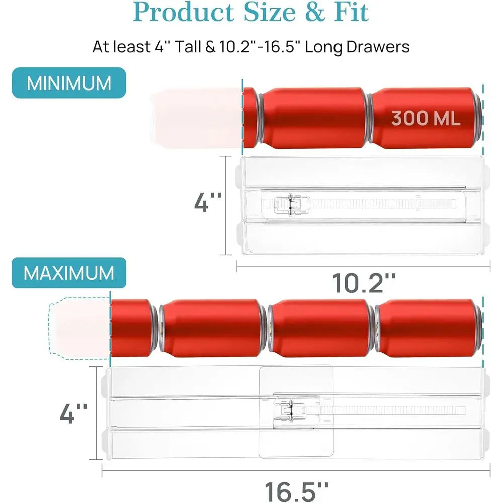 12 Pack Adjustable Drawer Dividers For Expandable Organizer