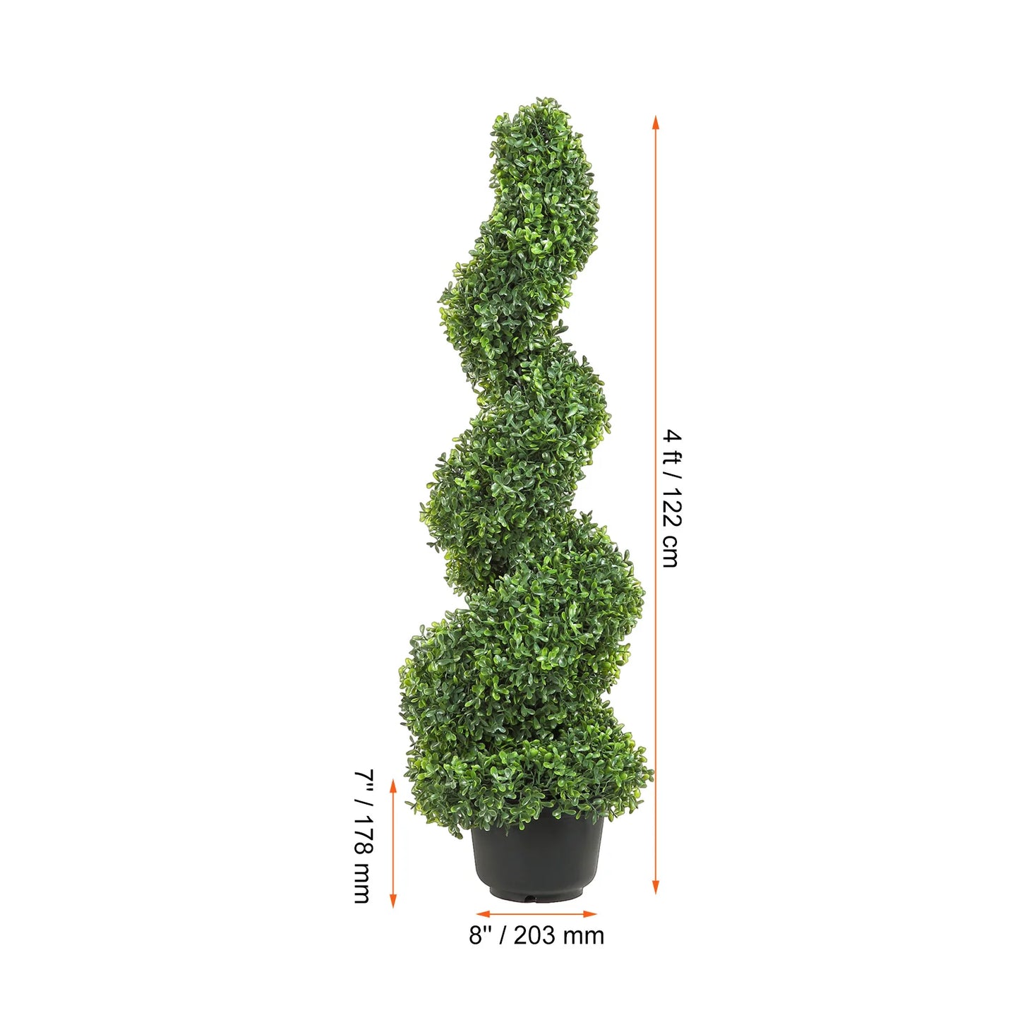 SucceBuy Artificial Boxwood Spiral Topiary Tree Outdoor Decor