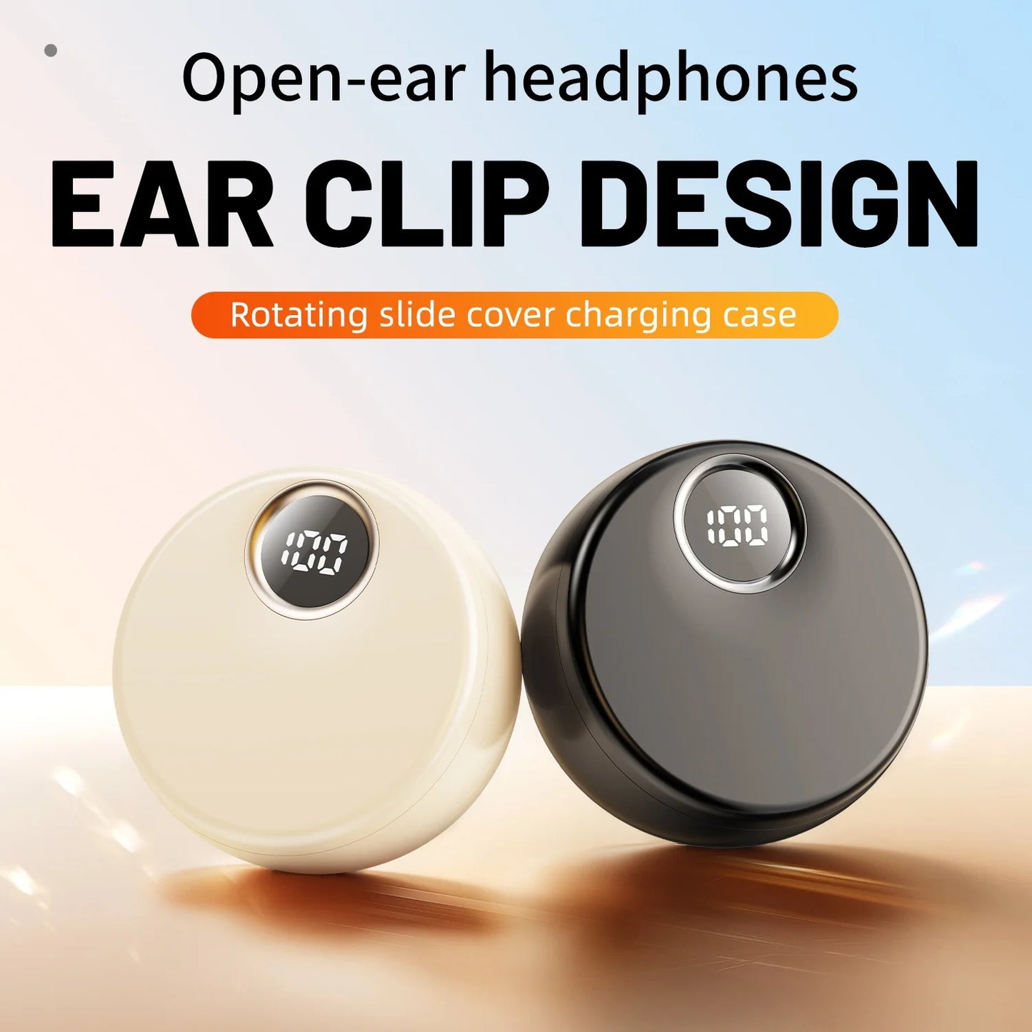 Shuke Open Ear Clip Wireless Earbuds With Active Noise Cancellation