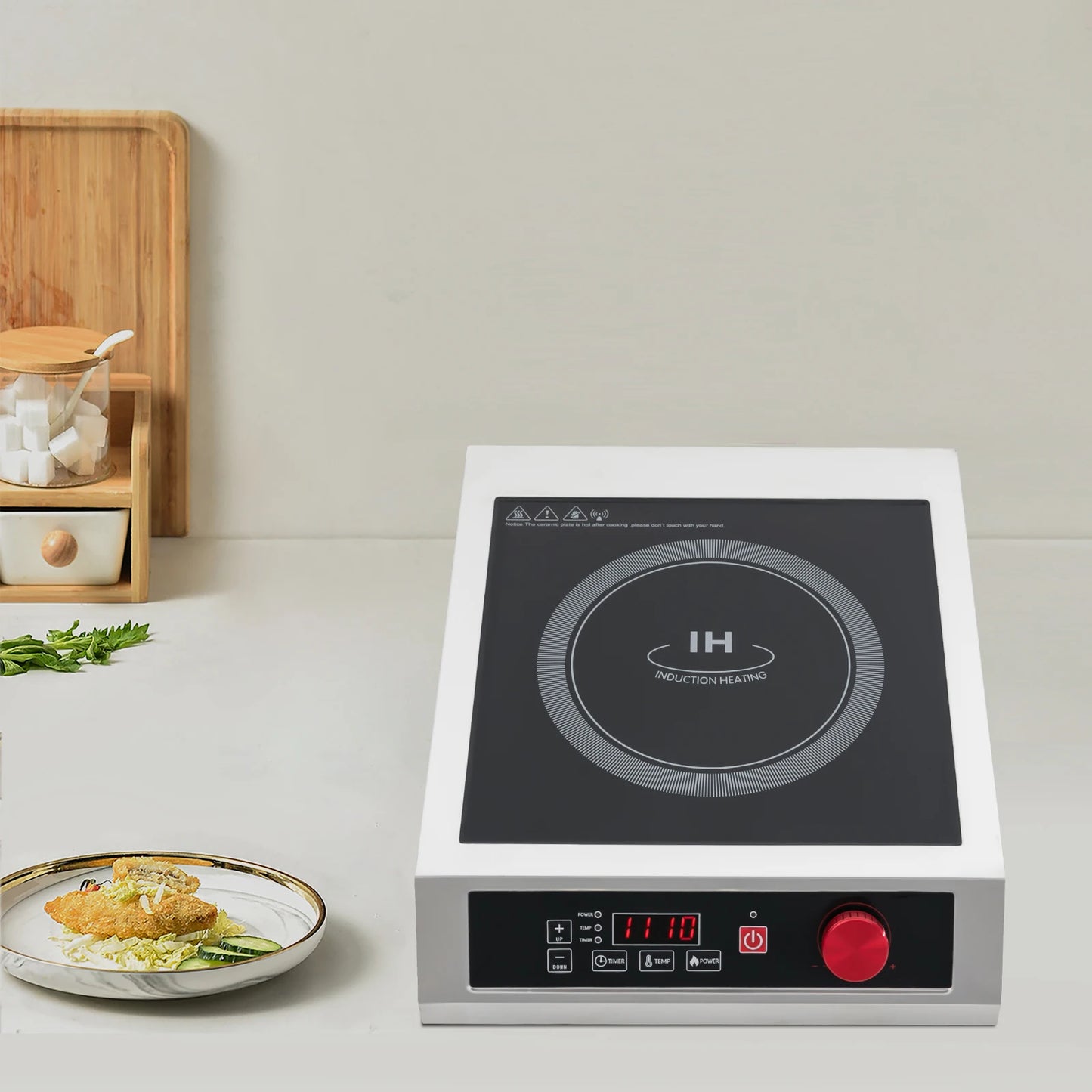 Sweetmile Y14 3500W Stainless Steel Induction Cooktop 110V