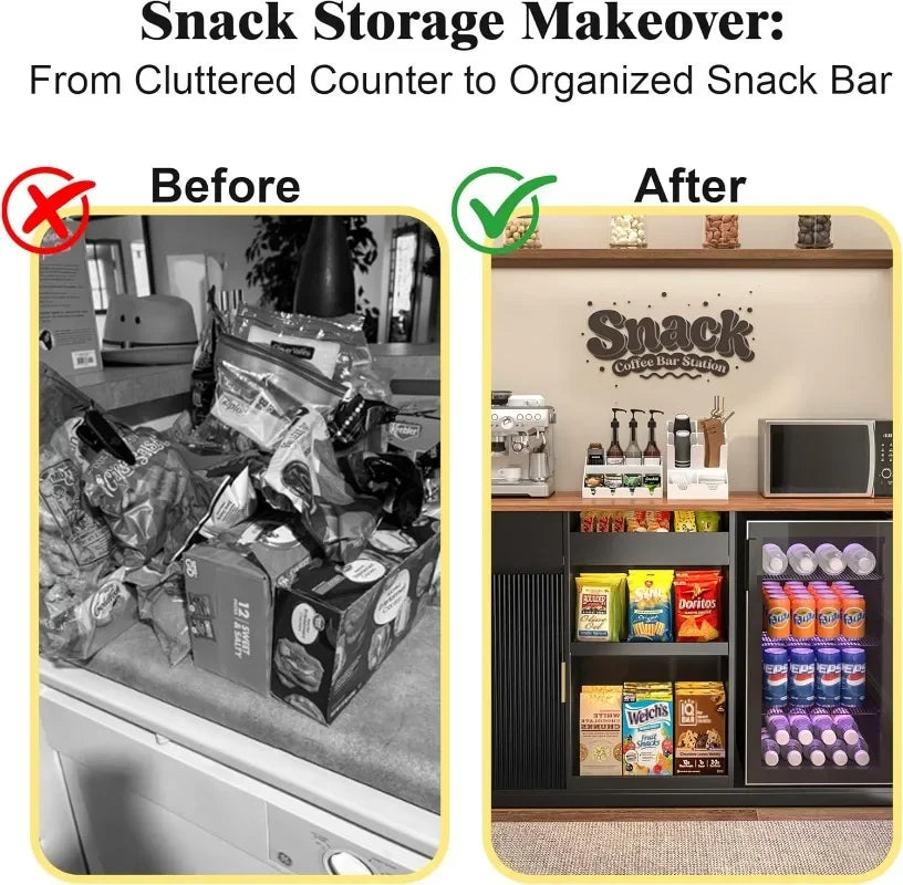 Snack Bar Cabinet With Fridge Space And Candy Display Shelf
