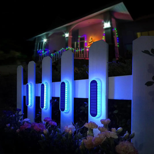 Solar LED Deck Lights 4 Pack Auto On Off Waterproof