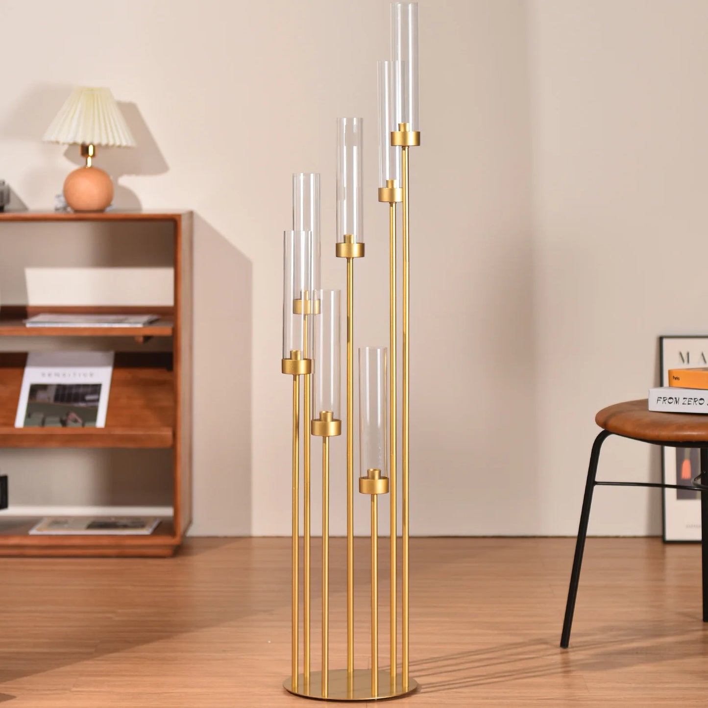 Vincigant 4 Pack 7 Arm Floor Candelabras Metal Centerpieces